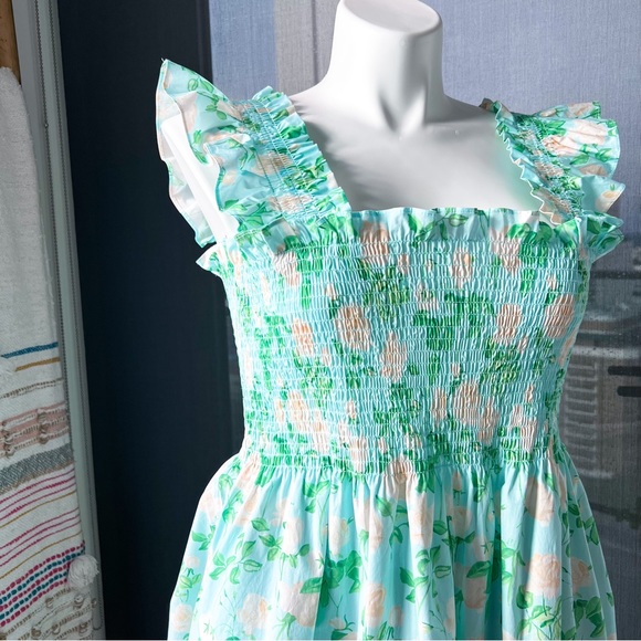 Hill House The Elizabeth Blue Roses Nap Mini Dress Women’s Size 2XL - Picture 2 of 9